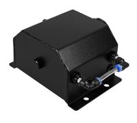 TOYANDONA Depósito de Recuperación de Aceite para Coche 1L Cuadrado de Aluminio Negro Kit Separador de Aceite Ventilación Mejorada para Motor y Kart