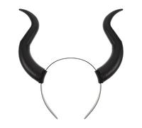 TOYANDONA Diadema Cuernos de Demonio Negra Accesorio Gótico para Halloween Tocado Ajustable para Disfraz de Terror Diadema Tenebrosa para Fiestas y Cosplay