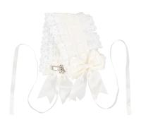 TOYANDONA Diadema de Encaje Estilo Lolita Cosplay para Mujer y Niña, Color Crema Claro Estrellas, Banda de Pelo Decorativa para Fiestas y Eventos, Diseño Cómodo y Artesanal