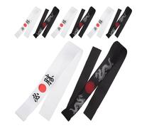 TOYANDONA Diadema Deportiva Samurái para 8 Piezas Bandana Ninja y Karate Japonesa Hachimaki Tela Lavable Antideslizante Adecuado para Artes Marciales Fitness y Disfraces