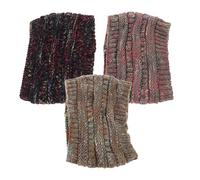 TOYANDONA Diadema Orejera Cálida de Punto Elástico para Mujer Pack de 3 Unidades Negro Gris Claro y Gris Oscuro Accesorios Vintage para Festivales y Uso Diario