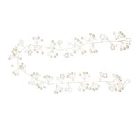 TOYANDONA Diadema Perlas, Diadema de Cuentas para Mujer, Blanco, Perlas, Vidrio y Aleación, Estilo Elegante, para Boda, Cosplay y Niñas