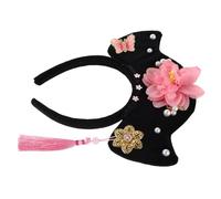 TOYANDONA Diadema Retro Dinastía Qing para Mujer Diadema Vintage con Adornos Botánicos de Estilo Clásico para Fotografía y Fiestas de Disfraces