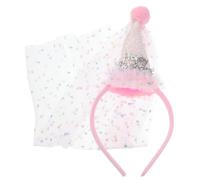 TOYANDONA diademas para niñas banda diadema divertida diadema de niñas venda diadema de malla diademas de mujer Diadema de fiesta de cumpleaños tocado de cumpleaños tela Golden