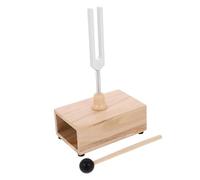 TOYANDONA Diapasón 528 Hz de Aleación de Aluminio con Resonador de Madera y Mazo Negro, Juego de Diapasones Curativos para Meditación y Sanación Sonora Portátil