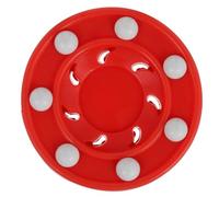 TOYANDONA Disco de Hockey sobre Patines Profesional para Entrenamiento, Color Rojo, Alta Dureza y Buena Resiliencia, Disco de Hockey para Hombres y Mujeres, Juego en Suelo, 1 Unidad