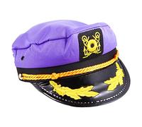 TOYANDONA Disfraces Para Adultos Yacht Captain Hat- Adjustable Sea Cap Funny Role Play Sailor Hat Costume Accessory- Purple Disfraces De Hombre