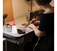 TOYANDONA Dispensador de Aceite para Máquina de Coser 250 Ml Botella de Plástico Boquilla Larga Roja Aplicador de Aceite de Precisión para Bordado y Herramientas Eléctricas Pack de 5