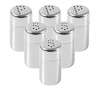 TOYANDONA Dispensador de Especias Recargable de Acero Inoxidable 6 Piezas Mini Frascos para Condimentos con Tapa Dosificadora Compacto y Portátil para Viaje Camping y Cocina