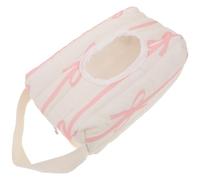 TOYANDONA Dispensador Portátil de Toallitas Tapa Abatible y Lazo a Rayas, Bolsa Colgante para Pañuelos de Papel para Coche y Cochecito, Estuche Protector para Uso en Viaje y Baño