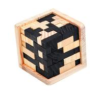 TOYANDONA Educativo Kongming Lock para Niños Juego de de Bambú Estimula la Inteligencia y Reduce el Estrés 1pieza