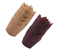 TOYANDONA Envoltorios para Cupcakes 200 Unidades Forma de Flor, Papel Resistente a Alta Temperatura, Antiadherente, Colores Marrón Oscuro y Marrón Claro, para Muffins y Repostería Doméstica