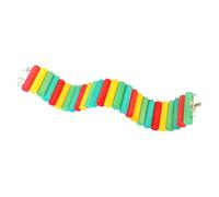 TOYANDONA Escalera Blanda de Tablones Arcoíris para Hámster y Loro de Madera Natural Colorida para Jaulas de Mascotas y Pájaros