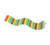 TOYANDONA Escalera Blanda de Tablones Arcoíris para Hámsters Loros y Jerbos de Madera Natural Colorida para Escalada Jaulas de Mascotas