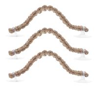 TOYANDONA Escalera de Cuerda Trenzada para Reptiles y Cangrejos Ermitaños 3 Unidades Accesorios Colgantes para Terrarios Puente y Hamaca para Estimular la Escalada Juego en Hábitats