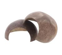 TOYANDONA Escondite para Reptiles Pequeño 2 Piezas Agujeros, Cueva Decorativa de Cáscara Natural para Terrarios, Refugio Multifuncional para Tortugas, Geckos y Cangrejos Ermitaños