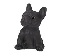 TOYANDONA Escultura de Bulldog Francés Pequeña para Jardín y Mesa, Figura Decorativa de Cerámica Acabado Liso y Color Arena Morada, Adorno para Patio y Decoración Interior