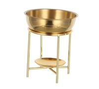 TOYANDONA Esencial de Acero Inoxidable con Soporte Cuadrípode Estable Difusor Aromaterapia con Tazón Desmontable para Cera Calentador de Vela Tealight para Decoración de Dormitorio