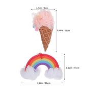 TOYANDONA Esponjas de Baño Forma de Helado 4 Piezas Exfoliante Corporal de Malla Suave Esponja de Lufa para Ducha Borla Cuerpo Diseño de Cono Ergonómico Secado Rápido Adecuado para