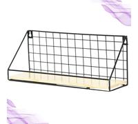 TOYANDONA Estante de Almacenamiento de Pared Estantería Montada en Pared Negro de Hierro Forjado sin Perforaciones Diseño Funcional y Resistente para Dormitorio y Hogar