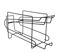 TOYANDONA Estante Organizador para Cerveza en Refrigerador Negro, Porta Bebidas de Hierro, Soporte de Almacenamiento para Latas, Suministros de Cocina, Ahorro de Espacio, Fácil Limpieza