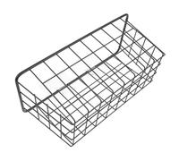 TOYANDONA Estantería de Hierro Negra sin Clavos, Cesta de Almacenamiento Colgante para Cocina y Baño, Organizador Multiusos para Ahorro de Espacio y Orden Hogar