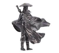 TOYANDONA Estatua de Escritorio de Metal 3x2,7x1,1 Cm, Mini Figura de Paisaje Chino Estilo Antiguo, Adorno Decorativo para Oficina y Hogar, Escultura Coleccionable de Guerrero Samurái