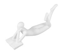 TOYANDONA Estatua de Resina Pensadora de Mujer Leyendo Figura Decorativa Pequeña para Estantería Arte Abstracto para Decoración de Hogar Sala Oficina y Dormitorio