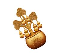 TOYANDONA Estatua Feng Shui Árbol Fortuna Dorado con Monedas Wu Lou Rotatorio para Sala de Estar Decoración Hogar Oficina Símbolo de Riqueza y Suerte
