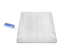 TOYANDONA Esterilla Aislante Plegable Doble Cara 200x200cm Aluminio | Plata, Bolsa de Almacenamiento, para Camping Exterior y Descansos al Aire Libre