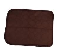 TOYANDONA Esterilla Refrigerante para Mascotas 40x30 Cm, Tapete de Verano para Perros y Gatos, Alfombra de Tela Duradera Color Café, Refrescante y Transpirable para Uso Interior y Exterior