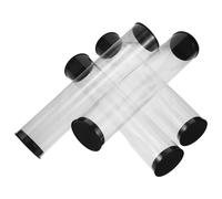 TOYANDONA Estuche Transparente para Balones de Golf con Tubos de Plástico y Tapas Organizador Portátil de 4 Unidades 22X45 CM Soporte Compacto para Exhibición y Almacenamiento en Golf