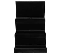 TOYANDONA Expositor de Acrílico Negro Multiusos para Carteras y Joyas Diseño Escalonado, Resistente y Estable para Almacenamiento y Exhibición en Escritorio