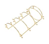 TOYANDONA Expositor Metálico Dorado de 4 Niveles para Coronas y Diademas Nupciales Soporte Resistente de Aleación de Zinc para Exhibición y Almacenamiento Tocadores