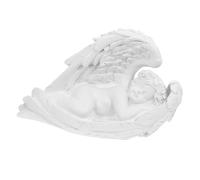 TOYANDONA Figura de Ángel Cupido de Resina, Estatua Decorativa para Hogar y Escritorio, Adorno para Sala y Dormitorio, Diseño Europeo, Escultura de Ángel Niña Alas, Decoración Navideña