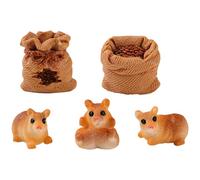TOYANDONA Figura de Animal de Resina Diseño de Rata Adorable para Decoración de Jardín y Ventanas Interiores, Ligera y Práctica para Micropaisajes y Adornos