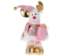 TOYANDONA Figura de Papá Noel de Navidad: Figura de Papá Noel de Pie de Peluche Ajustable de 45 Cm - con Música Y Luces - Adorno Navideño Luminoso para El Hogar, El Escritorio Y La Decoración de