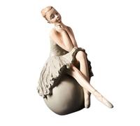 TOYANDONA Figura Decorativa para Decoración Elegante en Resina Beige de Chica de Ballet Varios Estilos Diseño Moderno y Líneas Suaves Varios Estilos en Oficina o Bar