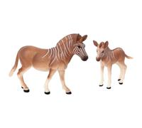 TOYANDONA Figuras de Animales de Simulación Realista de Cebra 2piezas de Plástico para Cultivar Cognición y Decorar Habitación o Jardín