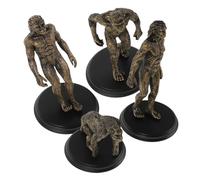 TOYANDONA Figuras de Juguetes de Cavernícolas Educativas para Niños, Tamaño Compacto, Modelo de Plástico Detallado, Aprendizaje Histórico y Desarrollo Cognitivo, Kit de 4 Figuras