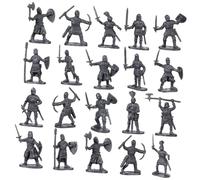 TOYANDONA Figuras Miniatura Soldados Medievales 200 Unidades para Niños, Modelo Plástico Resistente Gris, Decoraciones Mesas De Arena y Proyectos Escolares, Colecciones y Juegos Educativos