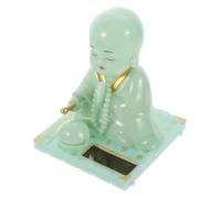 TOYANDONA Figurita Buda Solar para Salpicadero de Coche Decoración Retro para Interior Adorno Duradero y Resistente la Degradación Regalo Afortunado para Hogar y Vehículo