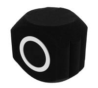 TOYANDONA Filtro Antiviento para Micrófono de Estudio Negro Escudo de Aislamiento Acústico Profesional Espuma Absorbente de Sonido Protector Portátil para Grabación Podcast y Música en