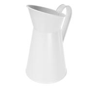 TOYANDONA Florero Metálico Rústico Vintage con Asa Lateral Jarrón de Hierro para Arreglos Decoración para Balcón Tienda y Hogar Estilo Retro Elegante