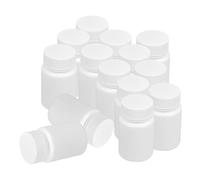 TOYANDONA Frascos de Pastillas Blancos de 50 Ml con Tapa de Rosca, 20 Unidades de Plástico Hdpe de Grado Alimenticio para Cápsulas y Tabletas de Aceite de Pescado, Uso en Oficina Aire Libre