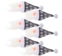 TOYANDONA Funda Decorativa para Botella de Vino Tela Ligera y Fácil de Llevar Diseño de Muñeco sin Cara Juego de 6 Piezas Adecuado para Fiestas Navideñas al Aire Libre