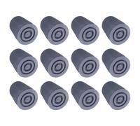 TOYANDONA Fundas para Patas de Silla de Ducha 12 Piezas Tapas Antideslizantes de Goma Gris para Pies de Repuesto Diámetro Interior 24 MM Protectores para Taburete y Andador Accesorio