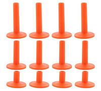 TOYANDONA Fundas para Platillos de Batería 12 Piezas, Accesorios para Tambores, Fundas de Plástico Fieltro, Colores Naranja, Alturas 6.2 Cm, 5 Cm y 2.8 Cm, Protección y Repuesto