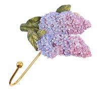 TOYANDONA Gancho Decorativo de Resina Floral, Montaje Mural | Estilo Europeo Elegante, Textura Lisa y Forma de Flor, para Llaves y Correas en Casa u Hotel