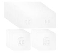 TOYANDONA Ganchos Adhesivos Transparentes para Estante de Ducha 20 Piezas 6X14 CM y 7X7 CM sin Taladro Resistentes al Agua Autoadhesivos para Colgar Toallas y Accesorios Baño y Cocina